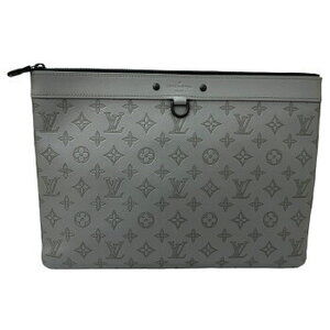 Louis Vuitton Discovery Monogram Shadow Black Gray Shoulder Bag Clutch